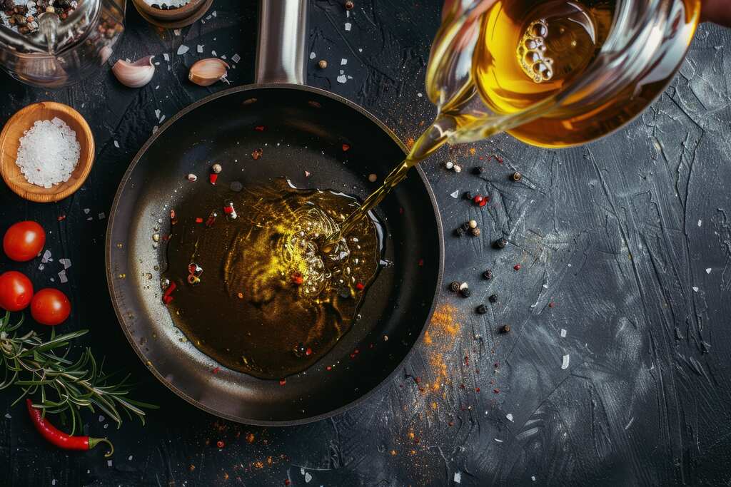 qual melhor gordura para fritar sendo adicionada na frigideira com temperos